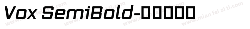 Vox SemiBold字体转换